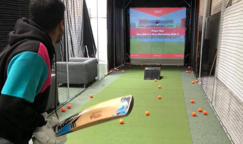 Straight drive cricket simulator